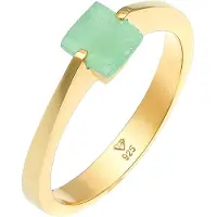 Elli PREMIUM Ring goud / jade groen