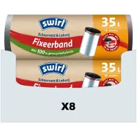 Swirl 8x Pedaalemmerzakken Met Fixeerband 35 Liter 10 Stuks