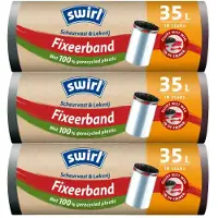 Swirl 3x Pedaalemmerzakken Met Fixeerband 35 Liter 10 Stuks