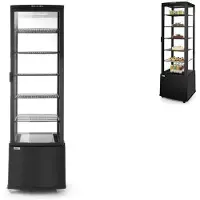 Hendi Koelvitrine Wit, 5 Schappen, Dubbel Glas, Gebogen Deur, 556x526x(H)1913mm Hendi