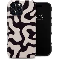 Selencia Vivid Backcover met MagSafe voor de Apple iPhone 16 Pro Max - Art Wave Black