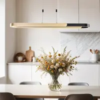LumenXL Hanglamp Lilia met 3-staps dim - zwart met goud