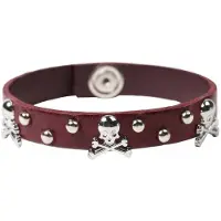 Scalpers Armband bourgogne / zilver