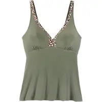 LASCANA Bikinitop 'Adelin' beige / bruin / olijfgroen / zwart