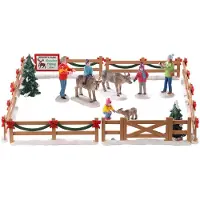 Lemax Reindeer petting zoo set of 17 kerstfiguur