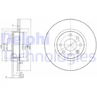 Delphi BG2496 Remschijf