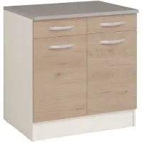 Parisot Onderkast Eko 80cm 2 deuren & 2 lades - eik