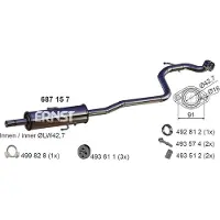 ERNST 687157 Uitlaat middendemper