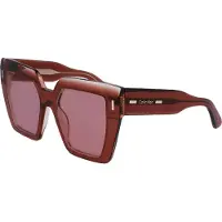 Calvin Klein Vierkant Dames Transparant Donkerbruin Bourgondië CK23502S