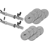 Gorilla Sports Dumbellset 27,5 kg Gietijzer - Veersluiting 30 mm