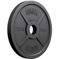 Gorilla Sports Olympische Halterschijf 10 kg Gietijzer Zwart 50/51 MM