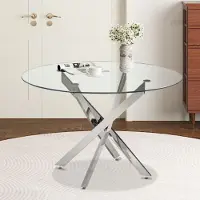 Rousseau Eettafel Lasi | Ø120 x 76 | Glazen design