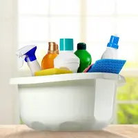 Kadax Kunststof kom voor het handwas van kleding en servies, met een ronde vorm en ergonomische handgrepen (15 l, crèmekleurig)