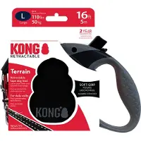 Kong rollijn voor hond terrain zwart 5 mtr tot 50 kg