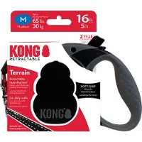 Kong rollijn voor hond terrain zwart 5 mtr tot 30 kg