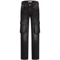 Vingino Paolo Cargo Black Denim Maat: 2 | Spijkerbroeken Outlet | Unisex | Zwart