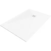 Mexen Stone+ rechthoekige composiet-douchebak 110 x 70 , wit, witte afdekking - 44107011-W
