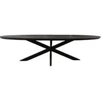 Starfurn Eettafel Brandy Black | 300 cm | Ovaal (Zwart, 300x76x120cm)