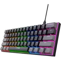 Trust GXT 867 Acira - Gaming Toetsenbord - Mechanisch met Outemu Red Switches - 60% - RGB - QWERTY US - Zwart