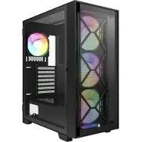 Montech AIR 1000 Premium Midi Tower Tempered Glass Zwart Behuizing