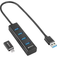 Sharkoon 4-poorts USB 3.2 Gen 1 aluminium hub