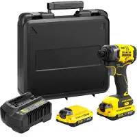 Stanley SFMCF810D2K-QW, Accuschroefboormachine, Pistolgreep, Zwart, Geel, Borstelloos, 2800 omw/min, 3500 cm³/min