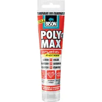 Bison Poly Max Crystal Express tube 115 gram - Transparante montagelijm, lijmen, monteren en afdichten, unieke SMP technologie, oplosmiddelvrij, binnen en buiten, vrijwel alle ondergronden