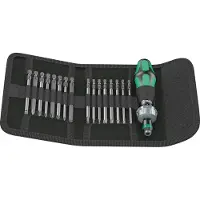 Wera Assortiment d'embouts Kraftform Kompakt 60, avec fonction à cliquet, 17 pièces