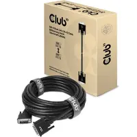 Club 3D CAC-1220 DVI-kabel DVI Aansluitkabel DVI-D 24+1-polige stekker 10.00 m Zwart
