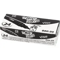BIC Visa fijne kleurstift, lijndikte: 1,6 mm, 24 stuks, zwart