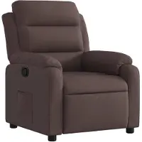 vidaXL Fauteuil verstelbaar stof donkerbruin