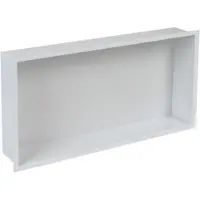 Plieger Inbox Inbouwnis - Met Flens - RVS - 60x30x7.5 cm - Wit