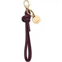 Fossil Leren Sleutelhanger Keyfob Key Ring Amethyst Paars