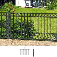 Alberts Metalen hek Circle Hoogte: 100 en 120 cm, totale lengte: 10 m, voor plaatsing in beton (set)