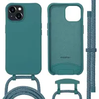 IMoshion Color Backcover met afneembaar koord met MagSafe voor de Apple iPhone 15 - Donkergroen