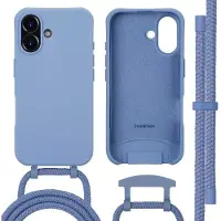 IMoshion Color Backcover met afneembaar koord met MagSafe voor de Apple iPhone 16 - Ash Blue