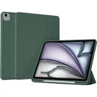 Accezz Smart Silicone Bookcase voor de Apple iPad Air 13 inch (2026) M4 / (2025) M3 / (2024) M2 - Donkergroen