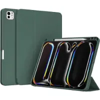Accezz Smart Silicone Bookcase voor de Apple iPad Pro 13 (2025) M5 / (2024) M4 - Donkergroen