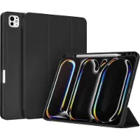Accezz Smart Silicone Bookcase voor de Apple iPad Pro 11 (2025) M5 / (2024) M4 - Zwart