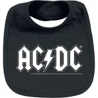 AC/DC Slabbetje - Metal-Kids - Logo - voor Kinderen - zwart - Maat Standard