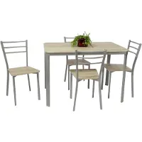 Poldimar Tafelset Arena, 4 stoelen - eik decor