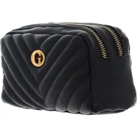 GUESS Utensil zak Double Zip Black Zwart