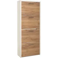 Finori Schoenenkast Fulda 4 laden - wit/eik