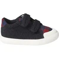 Vertbaudet Textielen sneakers met klittenband voor baby blauw, geruit