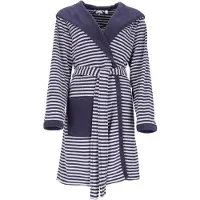 Esprit Badjas Women Striped Hoody Navy Blue-S