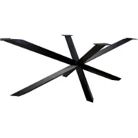 Furniture Legs Europe Stalen diamant matrix zwart spinpoot 180 bij 78 cm en hoogte 72 cm (6 x 6 cm)