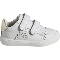 Vertbaudet Leren babysneakers met klittenband wit