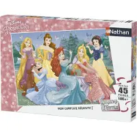 Nathan Puzzle 45 pièces Rencontre avec les princesses Disney