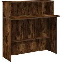 vidaXL Receptiebalie 100x50x103,5 cm bewerkt hout gerookt eikenkleurig