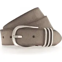 Tamaris Leren Riem Classic Velours Belt W115 Taupe Grijs